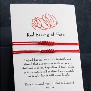Red String of Fate Bracelets Set, Matching Couple Bracelets, Friendship bracele